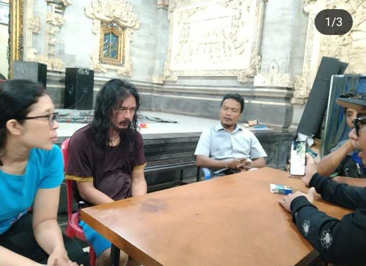 Kondisi seorang suami usai diduga dikeroyok warga usai buang sampah sembarangan