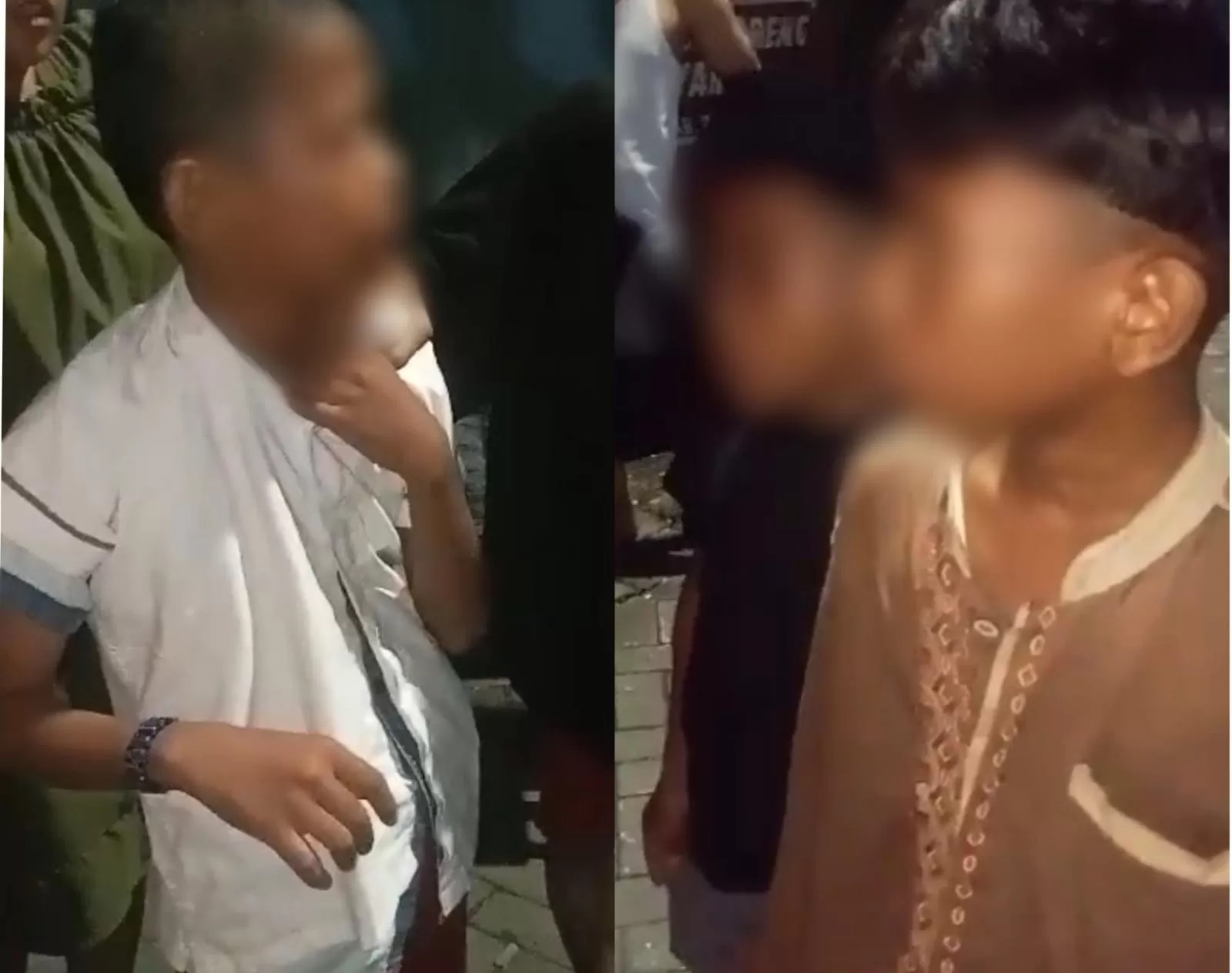Tiga anak yang ditangkap warga usai kepergok mencuri motor (Achmad RW/Radar Jombang)