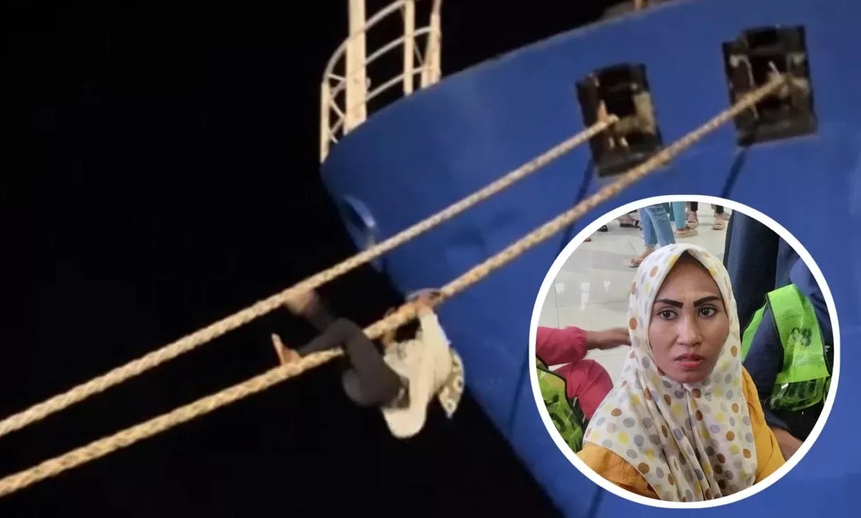 Mariama, 32, seorang ibu beranak lima yang mencari nafkah dengan taruhan nyawa. (Palopos Fajar).