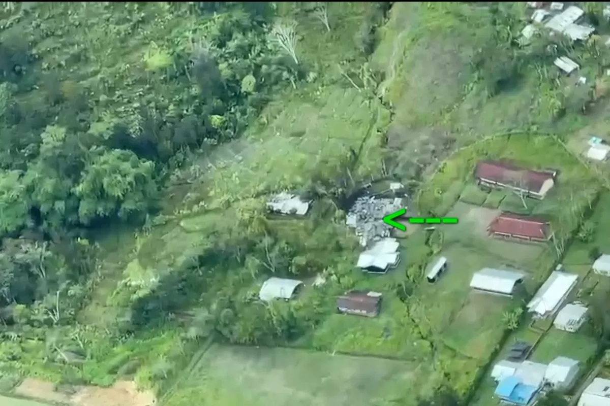 Lokasi yang menjadi sasaran aksi OPM di Distrik Anggruk, Yahukimo, Papua Pegunungan. (istimewa)