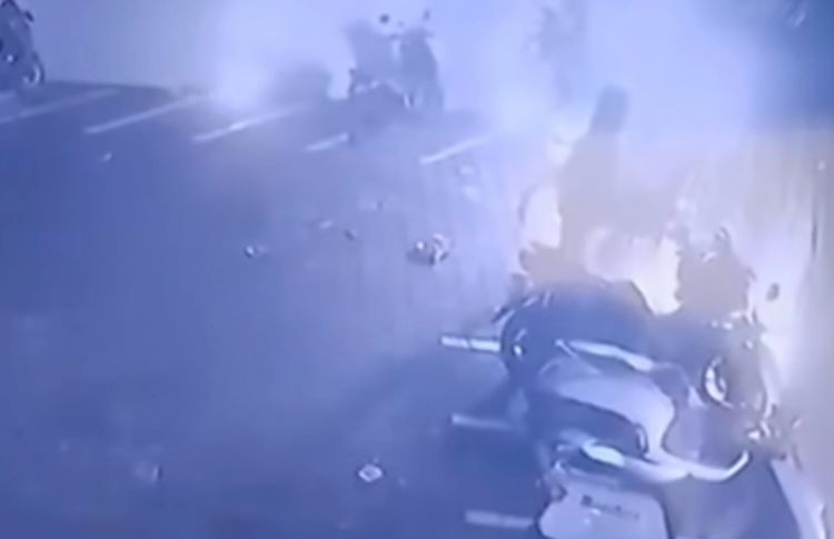Terekam kamera CCTV aksi pencurian sepada motor di kawasan Pecatu