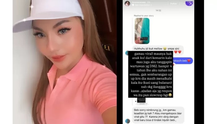 Lisa Mariana dan postingan di InstaStory. (Instagram @lisamarianaaa dan X @bacottetanggaid)
