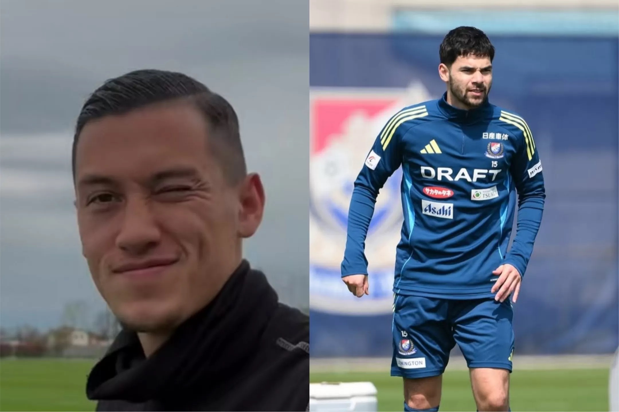 Jay Idzes (kiri) sedang berlatih dengan Venezia FC dan Sandy Walsh (Kanan) berlatih bersama Yokohama F. Marinos. (Dok. Venezia FC dan Yokohama F. Marinos)