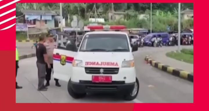 Ambulan diberhentikan karena mengundang kecurigaan petugas pospam