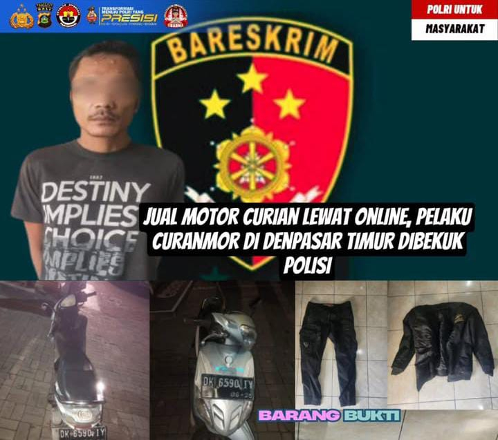 Pria asal Gorontalo ditangkap usai mencuri motor di Denpasar