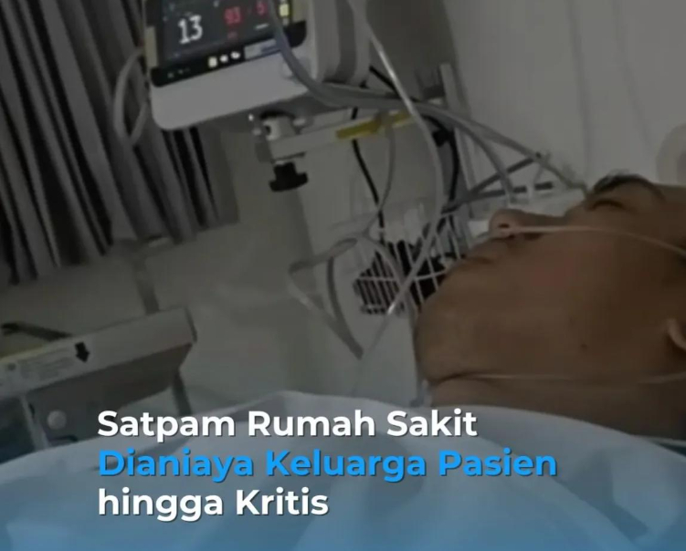 Seorang satpam rumah sakit kritis usai dianiaya keluarga pasien