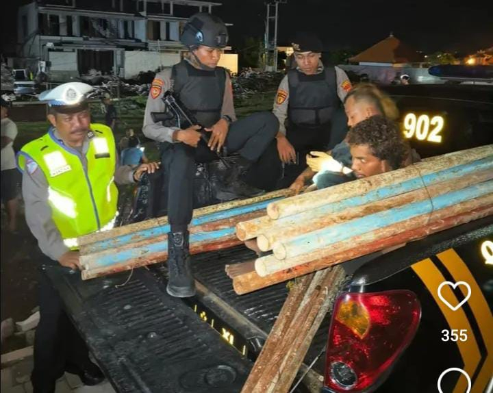 Dua Buruh proyek diamankan usai curi Scaffolding