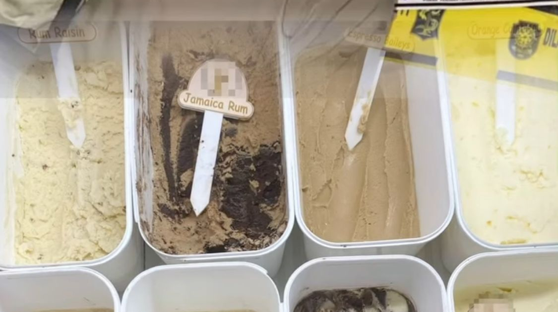 Sebuah stan es krim viral karena mengandung alkohol cukup tinggi