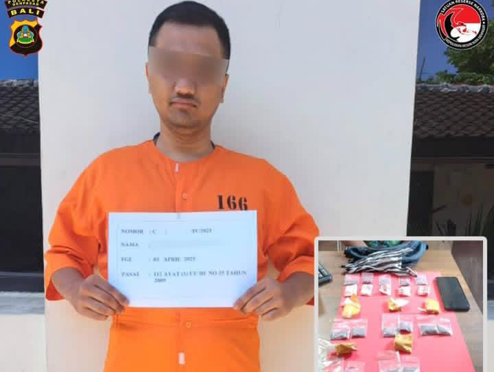 Seorang pria berinisial GMP diamankan karena kedapaten menyimpan tembakau sintetis