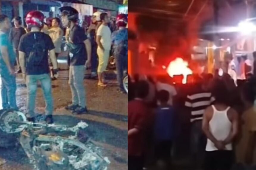 Motor anggota polisi dibakar OTK saat tangkap pengedar narkoba