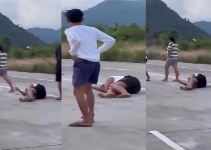 NAAS : Tangkapan layar kecelakaan yang terjadi di Jembatan Merah, Pusat Kebudayaan Bali (PKB), Klungkung.