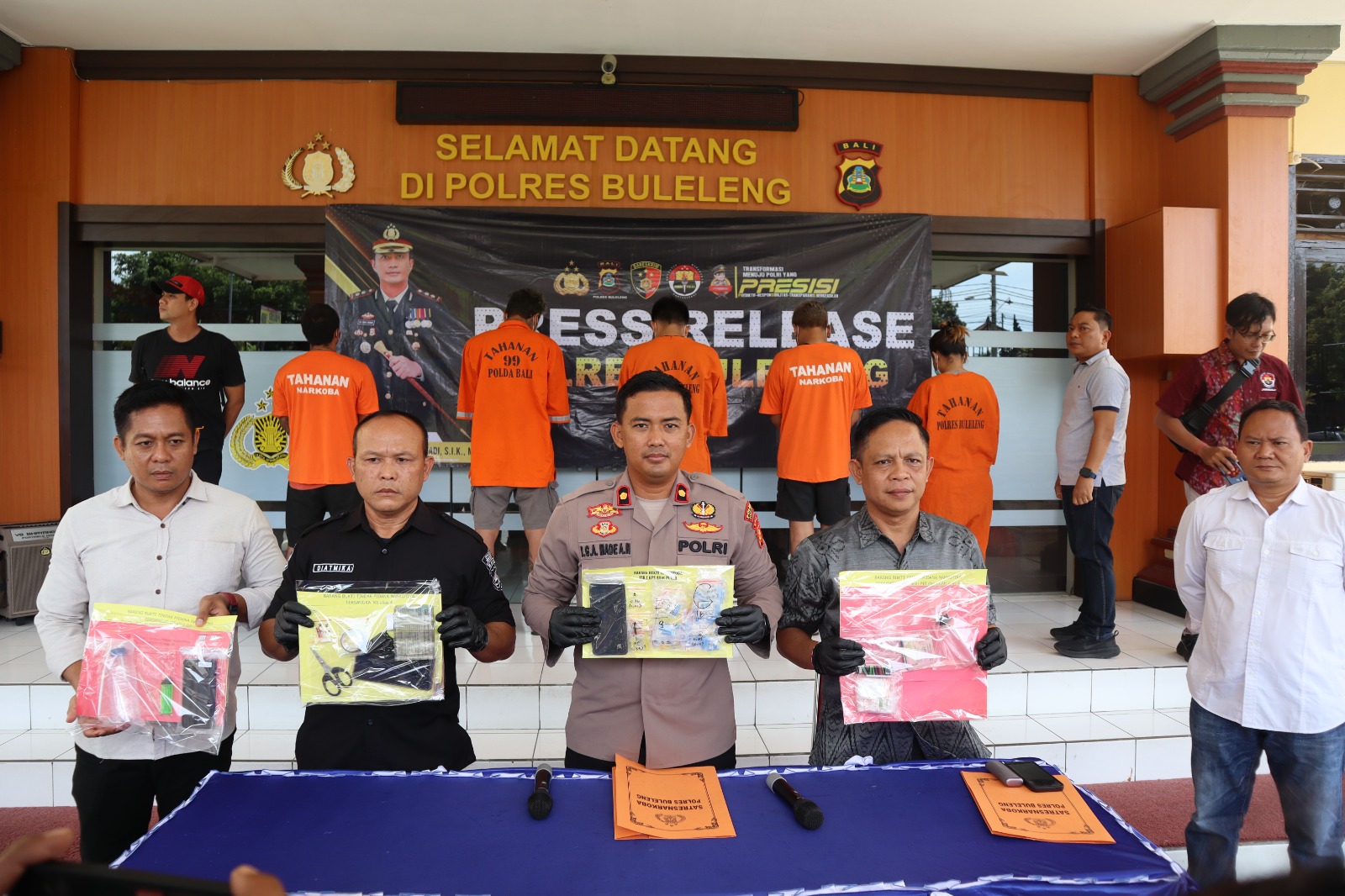 Rilis pengungkapan kasus narkoba di Polres Buleleng