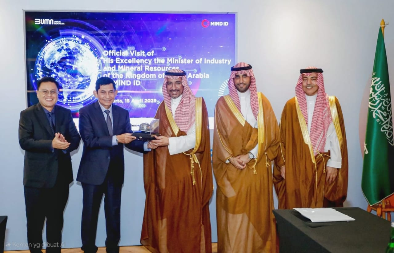 Menteri Perindustrian dan Sumber Daya Mineral Arab Saudi Kunjungi MIND ID di Indonesia