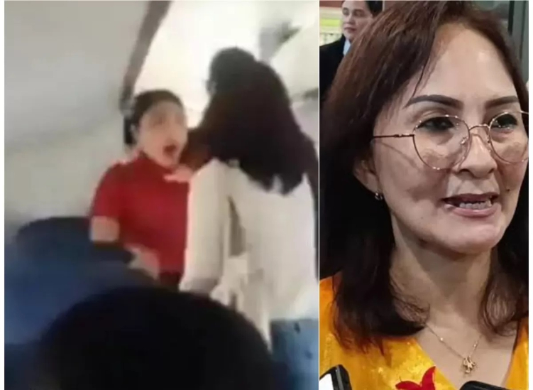 anggota DPRD Sumatera Utara, Megawati Zebua (MZ), terpaksa diturunkan dari pesawat Wings Air