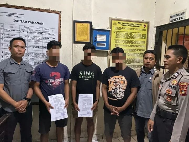 Tiga pelaku pemukulan pacalang di Pura Agung Besakih ditahan.
