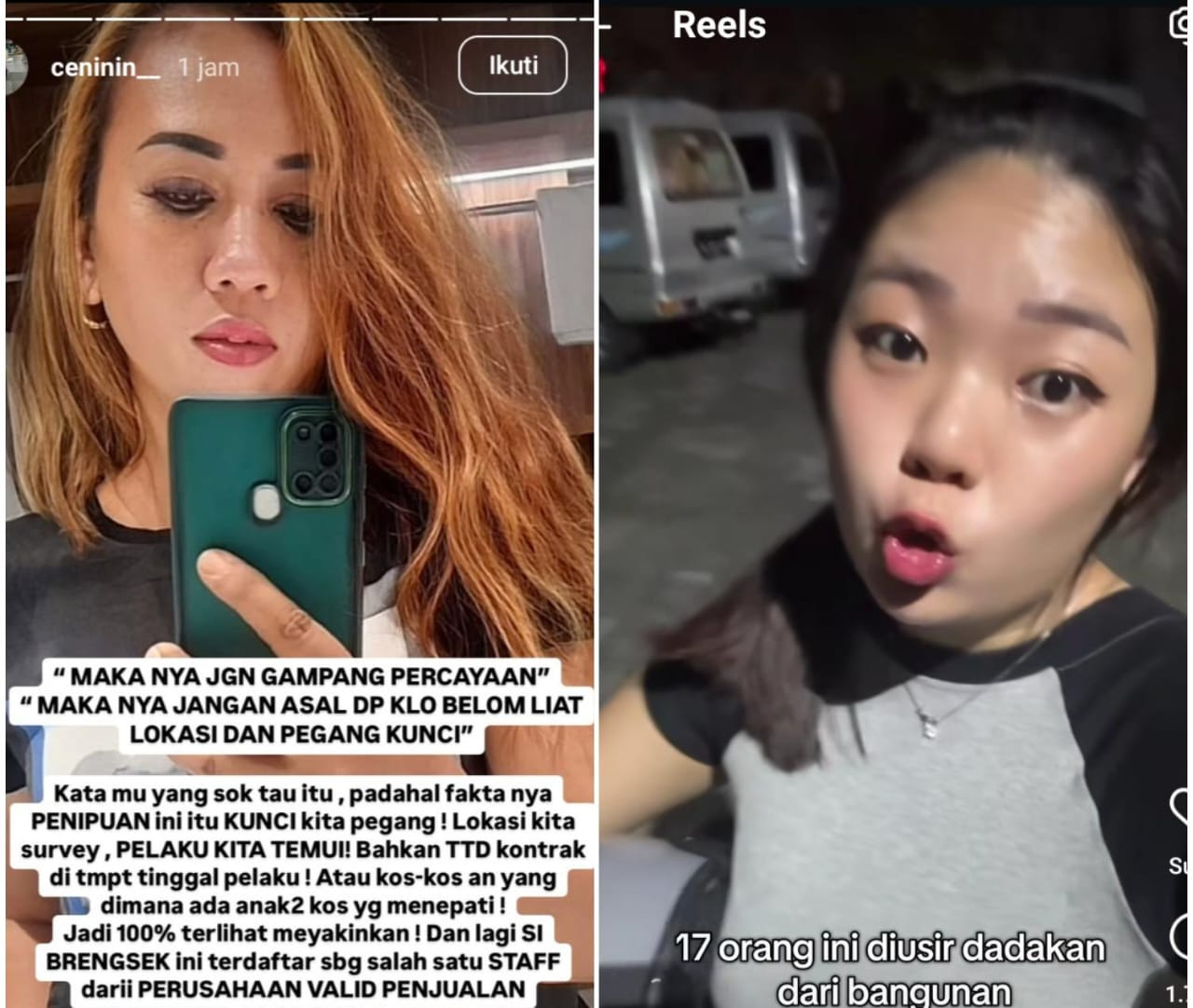 Seorang wanita membeberkan 17 orang menjadi korban penipuan kos di Bali