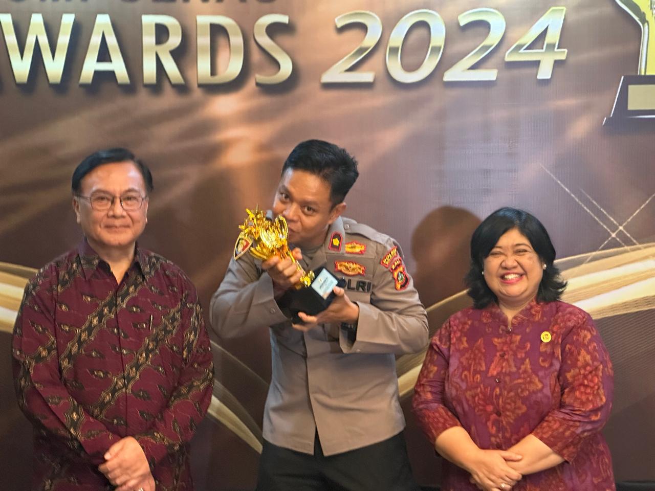 Kabag Ops Polres Buleleng, Kompol I Made Agus Dwi Wirawan saat menyabet Kompolnas Award tahun 2024&nbsp;sebagai Juara 1 Polsek Tipe A Terbaik se-Indonesia.