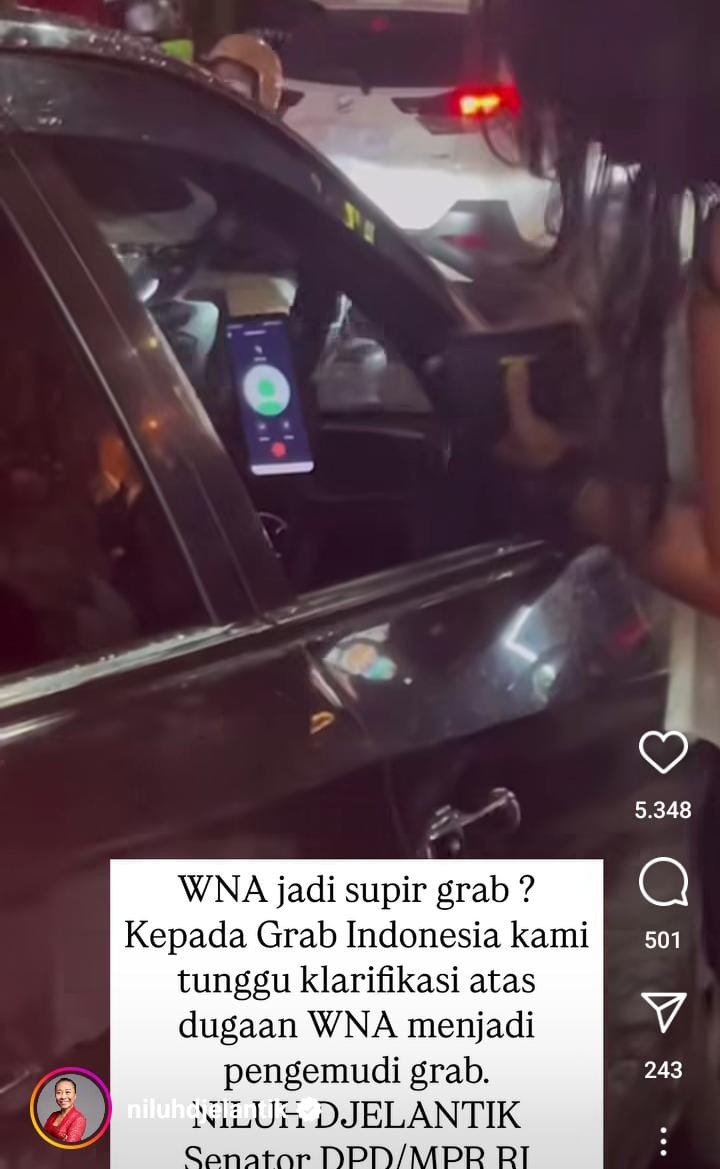 Beredar video dugaan WNA jadi sopir Grab di Bali