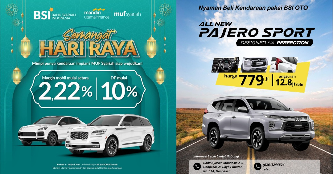 BSI KC Denpasar menawarkan berbagai promo terkait pembiayaan mobil melalui program BSI OTO