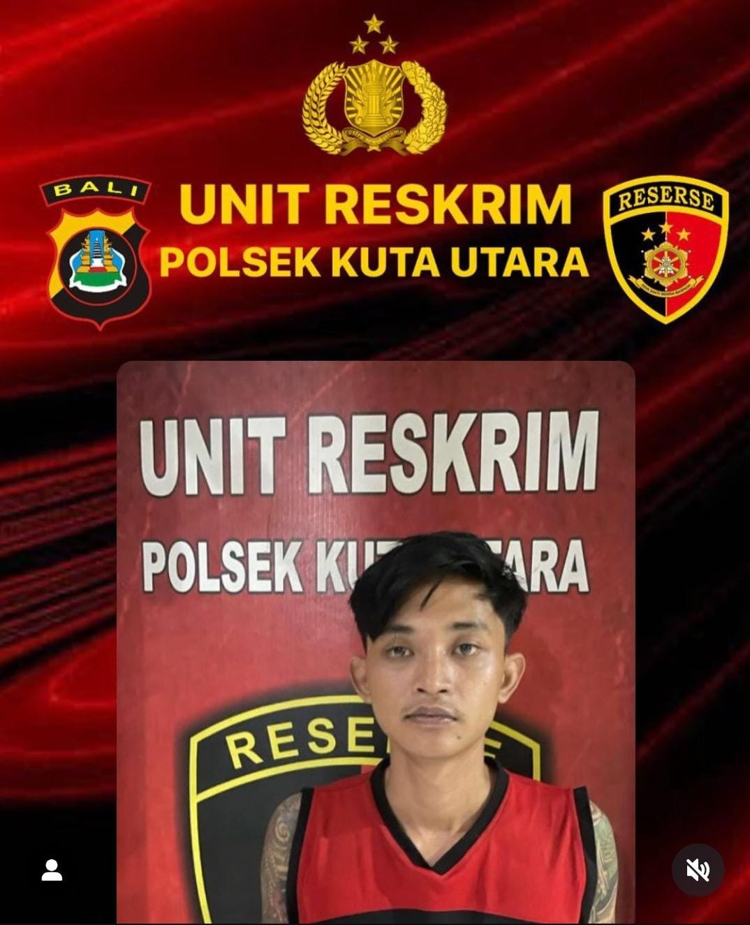PELAKU: Terduga pelaku pencurian iPhone di Br. Anyar Kaja, Jl. Sawira 3 No. 3, Kelurahan Kerobokan, Kuta Utara, Badung.