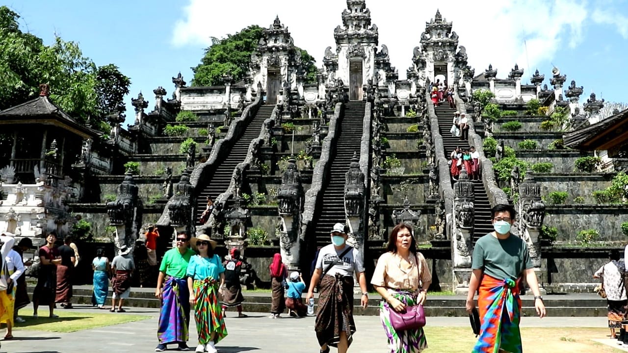 LEMPUYANG: Objek wisata Pura Lempuyang ditutup sementara untuk wisatawan.