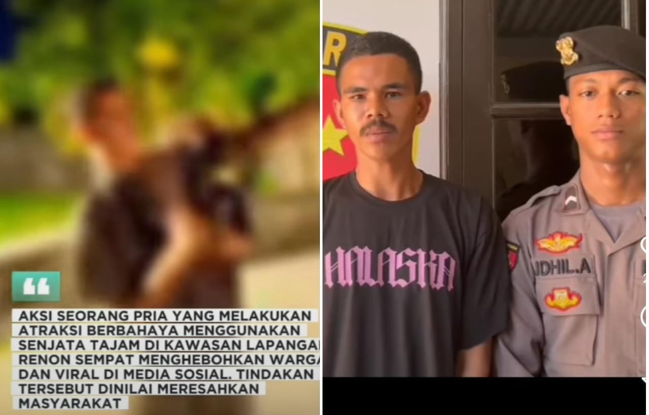 Pria pamer golok di Lapangan Renon beri klarifikasi