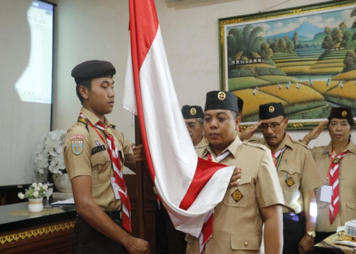 Musyawarah Cabang (Muscab) Gerakan Pramuka Gianyar yang digelar di Aula Sanggar Bhakti Kwarcab Gianyar, Rabu (30/4/2025).
