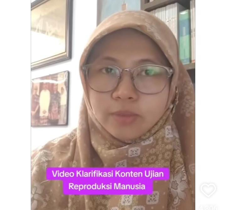 Guru Biologi Wety Yuningsih memberikan klarifikasi soal video tugas menggambar alat kelamin