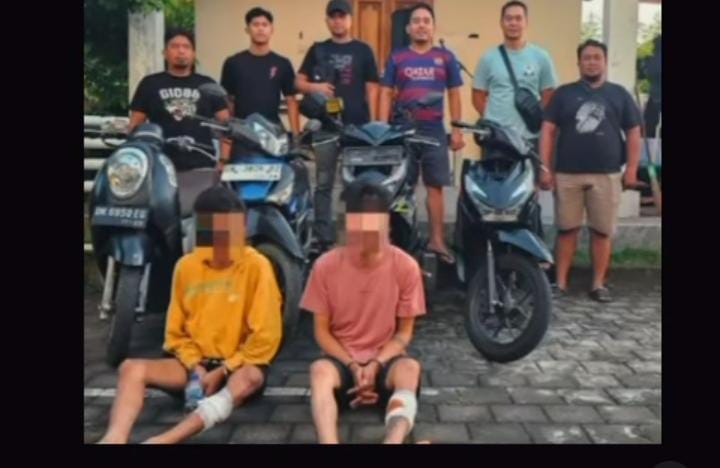 Polsek Denpasar Barat menangkap dua pelaku curanmor