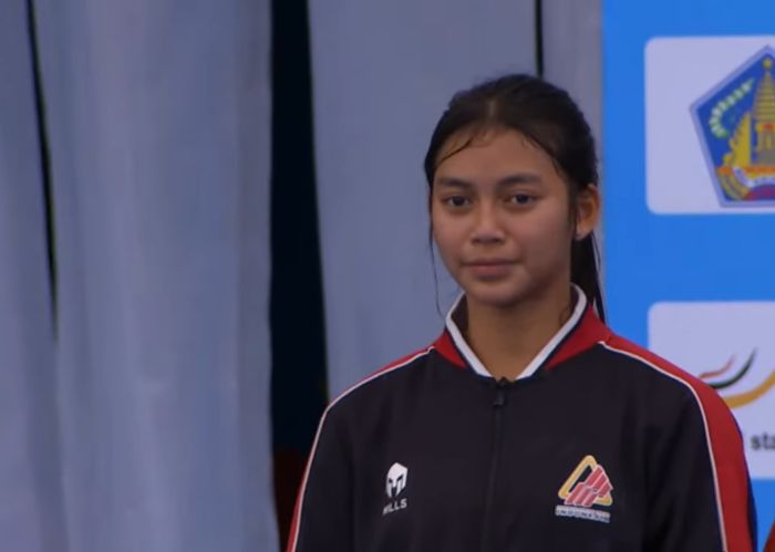 Kadek Adiasih, peraih medali perunggu dalam kompetisi panjat tebing dunia tahun 2025 kategori speed women.