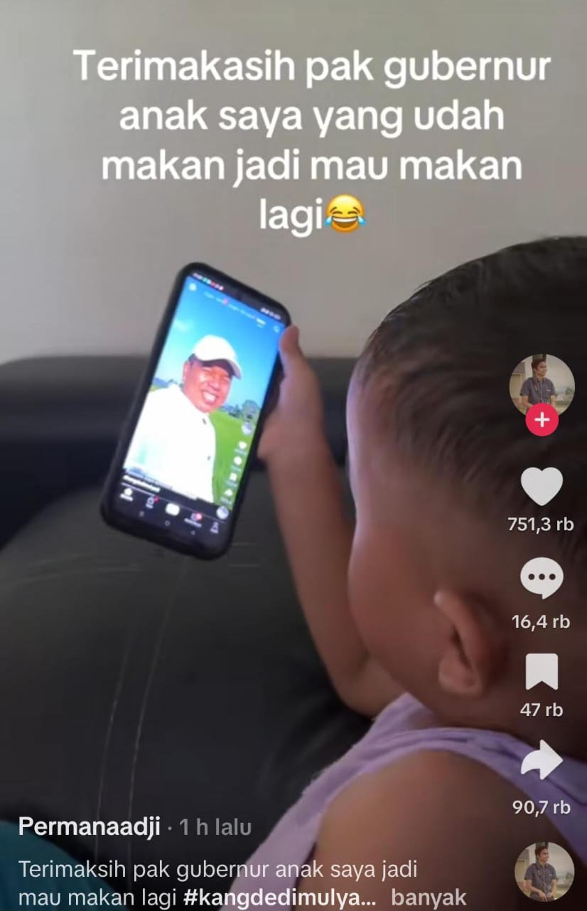 MAKAN LAGI: Viral video TikTok KDM buat anak kecil jadi nambah makan!