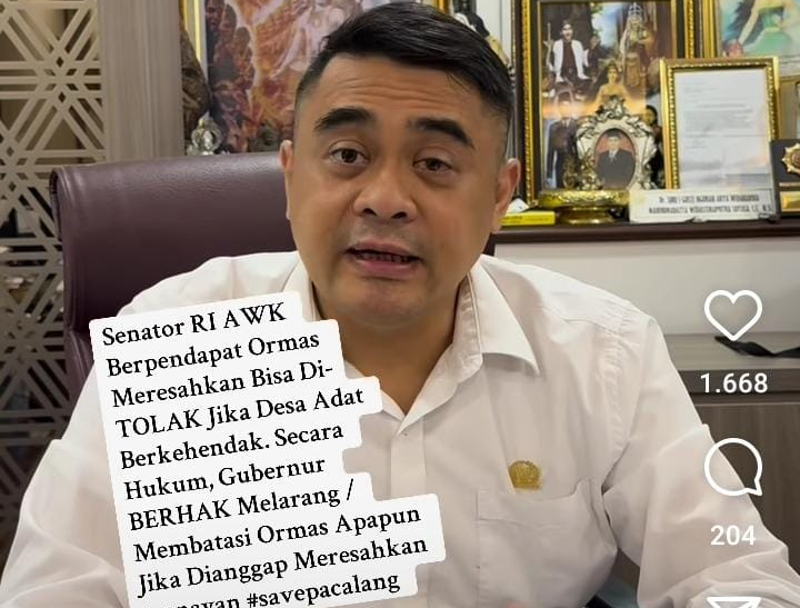 Arya Wedakarna tegaskan Ormas Meresahkan Bisa Ditolak Pemerintah Daerah dan Masyarakat Adat