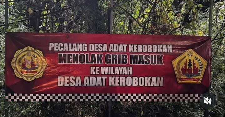 Lewat spanduk, pecalang Kerobokan tegas tolak GRIB di Bali