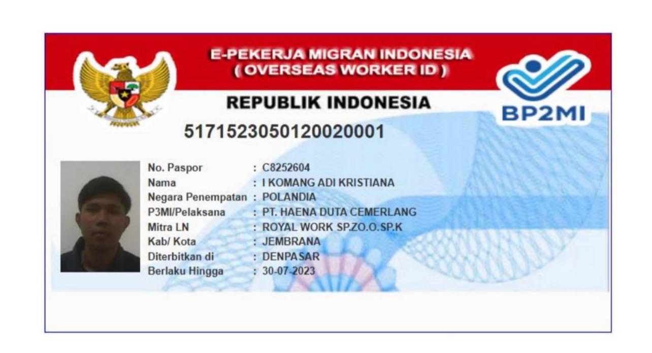 PMI: Komang Adi Kristiana (23), Pekerja Migran Indonesia (PMI) asal Desa Yehmbang, Kecamatan Mendoyo, Jembrana, meninggal dunia di Polandia.