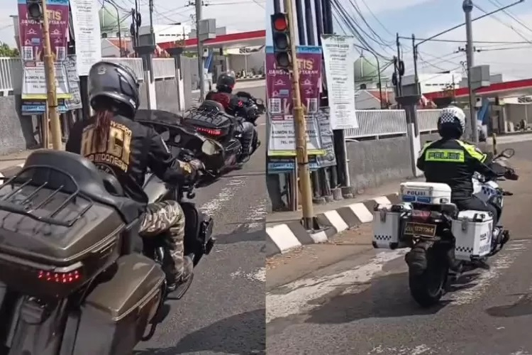 Viral video rombongan moge dikawal polisi terobos lampu merah