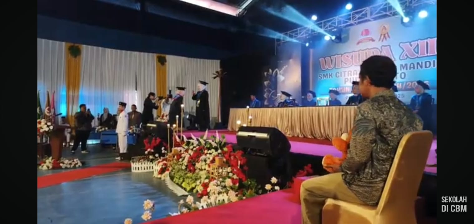 Acara wisuda SMK Citra Bangsa Mandiri menjadi sorotan public