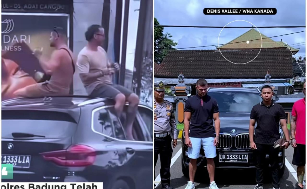 WNA yang naik ke kap mobil di jalan raya kini sudah minta maaf