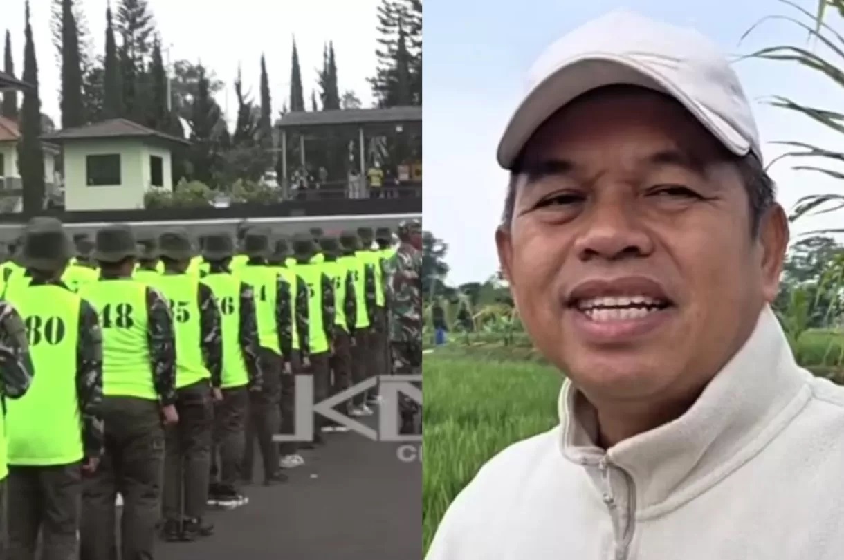 Gubernur Jawa Barat Dedi Mulyadi mengungkapkan para siswa yang menjalani pendidikan di Dodik Bela Negara Rindam III Siliwangi juga melantukan sholawat. (Instagram @dedimulyadi71)