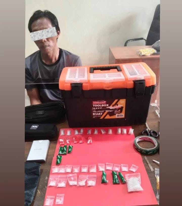 Bandar Narkoba Simpan 42 Paket Kristal Bening di Monang Maning