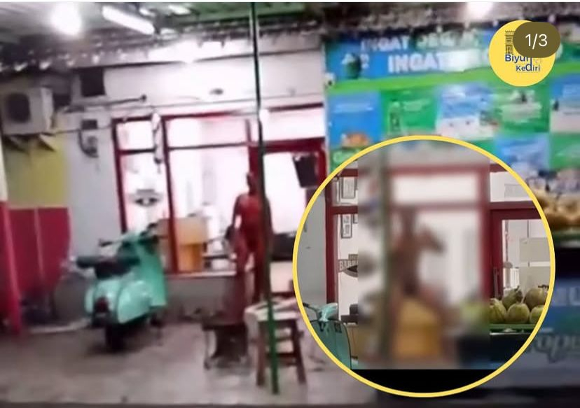 Warga Tulungagung dibuat geger dengan aksi pria mengamuk