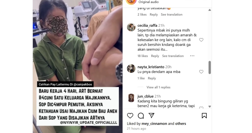 Potongan video pengakuan ART yang racuni keluarga dokter di Batam.