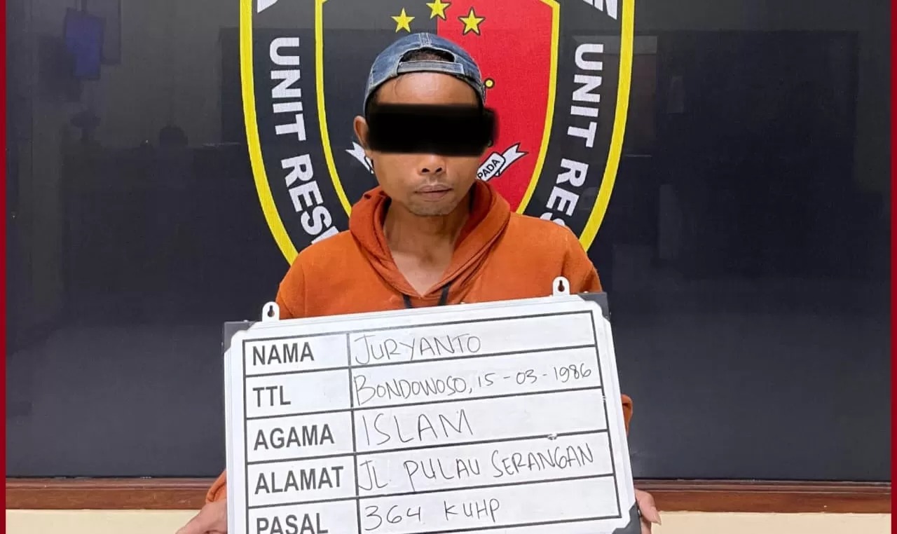 Juryanto, 39, ditangkap polisi karena melakukan pencurian kabel, Sabtu (17/5/2025).
