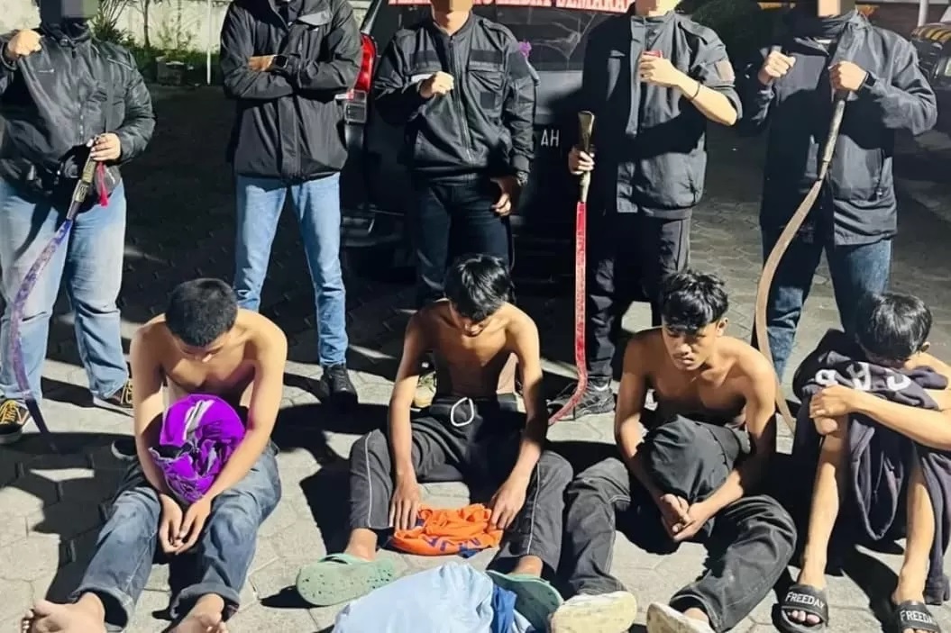 Delapan kreak berhasil diamankan aparat Polsek Tugu Jumat (23/5/2025). (istimewa)