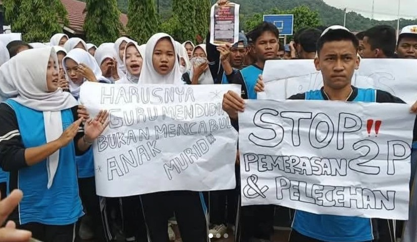 Demo Siswa SMKN 1 Lubuk Linggau Viral, Protes Dugaan Pelecehan oleh Oknum Guru