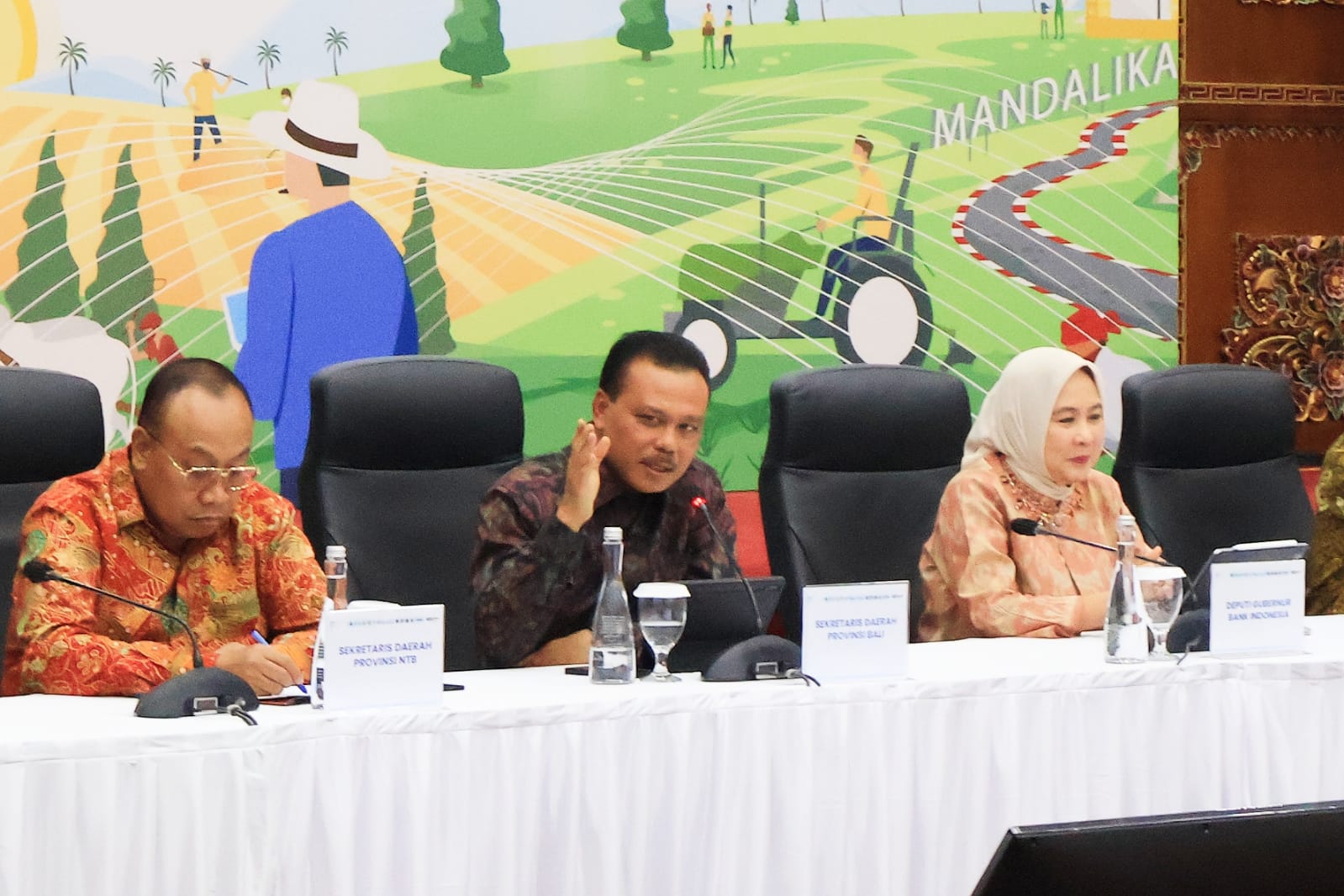 JAGA STABIL: Peluncuran Gerakan Nasional Pengendalian Inflasi Pangan (GNPIP) Wilayah Balinusra yang digelar di Kantor Perwakilan Bank Indonesia Provinsi Bali