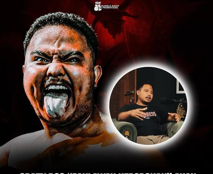 Sosok Crazy dog yang siap beradu jotos di atas ring lawan King Vikacu