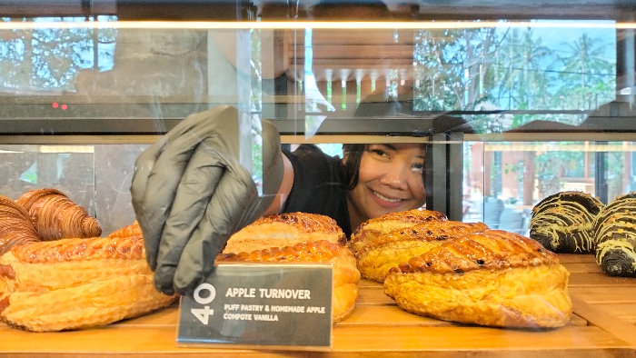 Kreasi&nbsp;croissant khas Perancis dengan coklat Dubai ala 7am 7pm, memberikan pengalaman menikmati dessert khas Timur Tengah yang unik.