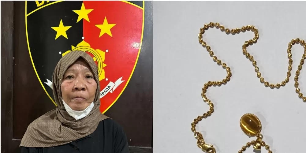 RESIDIVIS: Supraptini, residivis penipuan perhiasan. Foto kanan, barang bukti emas palsu yang disita polisi.