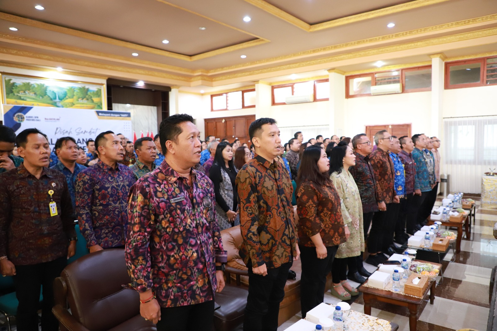 Kepala Kantor Pertanahan Kabupaten Klungkung Hadiri Acara Pisah Sambut dan Pelepasan Pejabat di Kantor Wilayah BPN Provinsi Bali