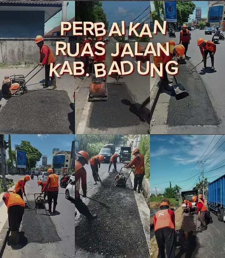 Perbaikan jalan rusak di kabupaten Badung
